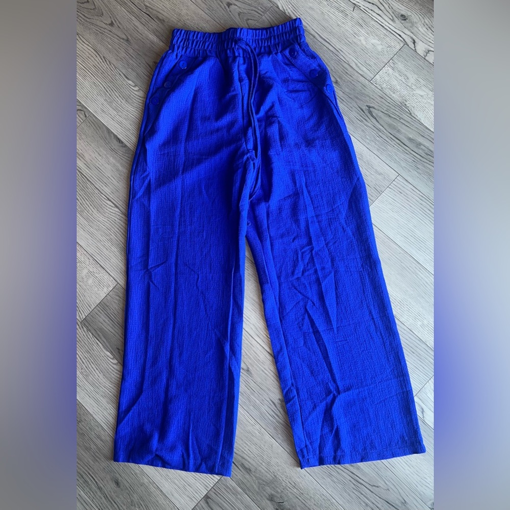 Blue Wide Leg Pants
